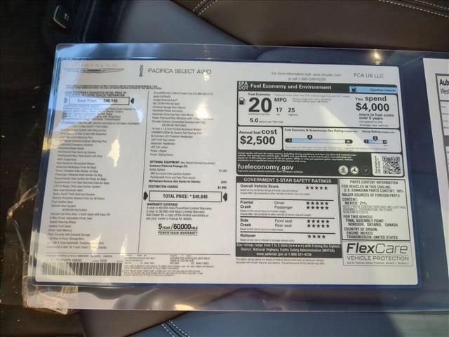 new 2026 Chrysler Pacifica car, priced at $43,889