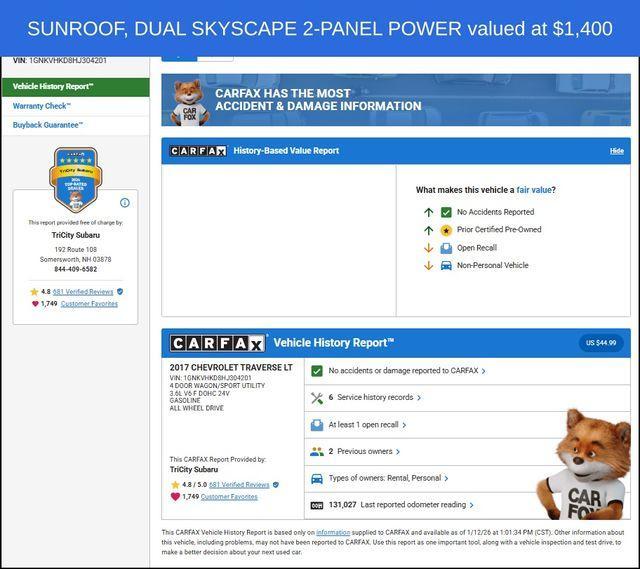 used 2017 Chevrolet Traverse car, priced at $9,800