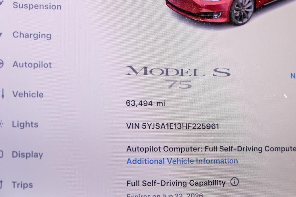 used 2017 Tesla Model S car, priced at $21,495