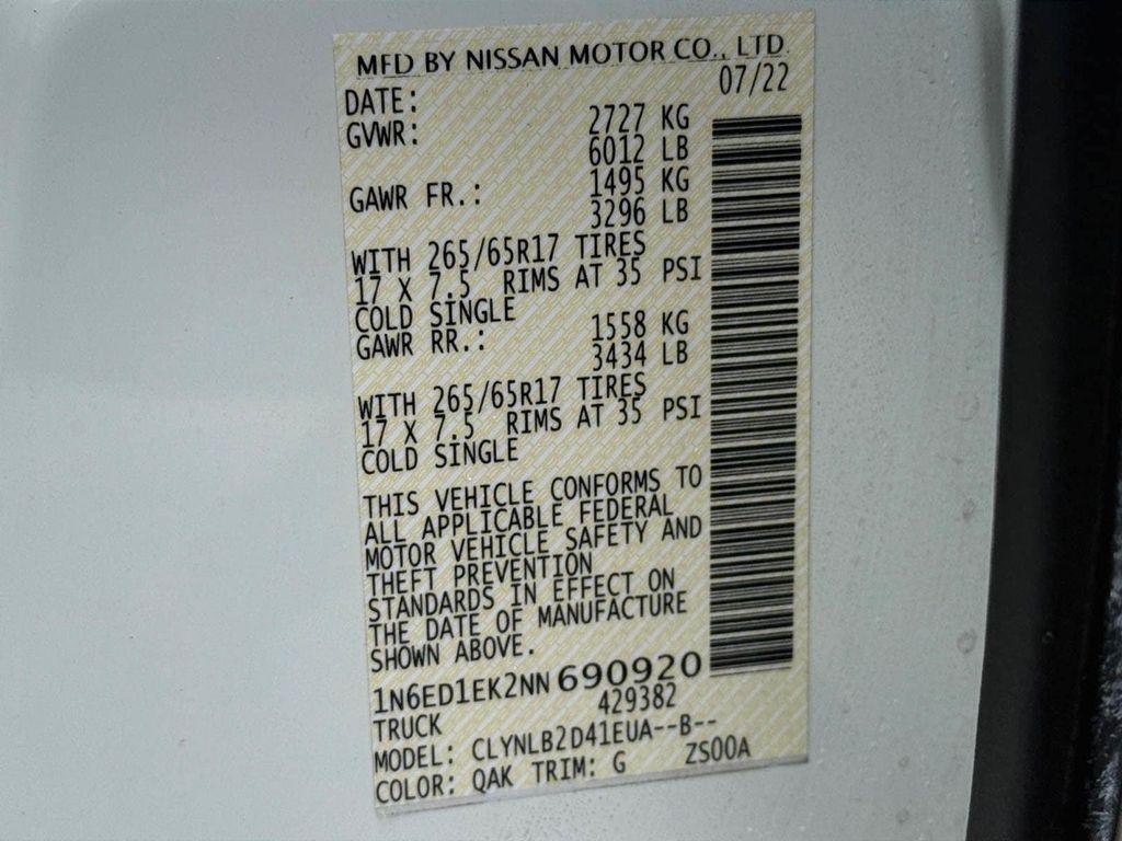 used 2022 Nissan Frontier car, priced at $29,299