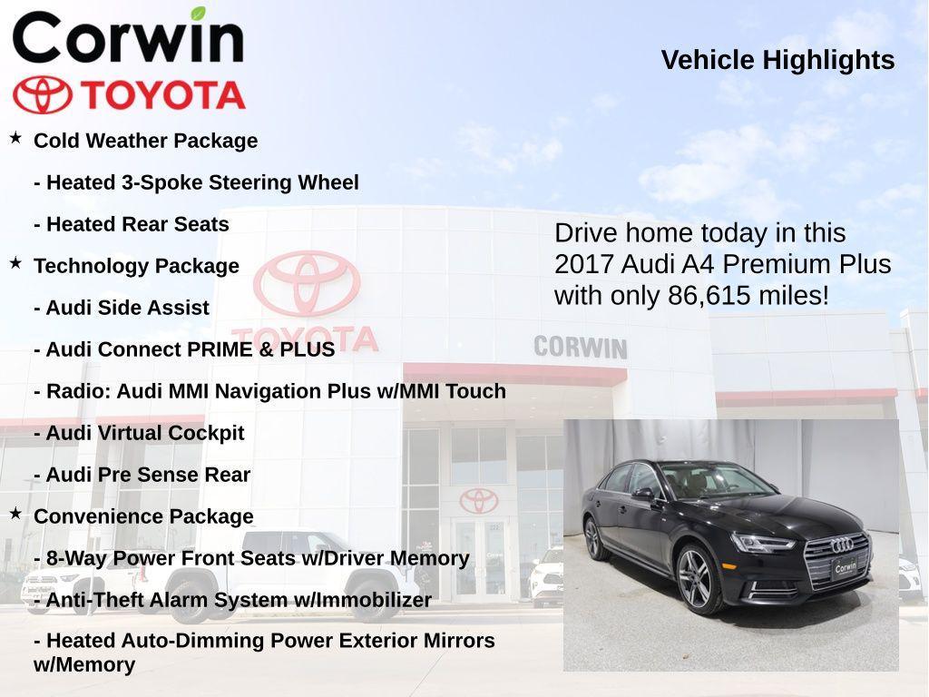 used 2017 Audi A4 car, priced at $15,981