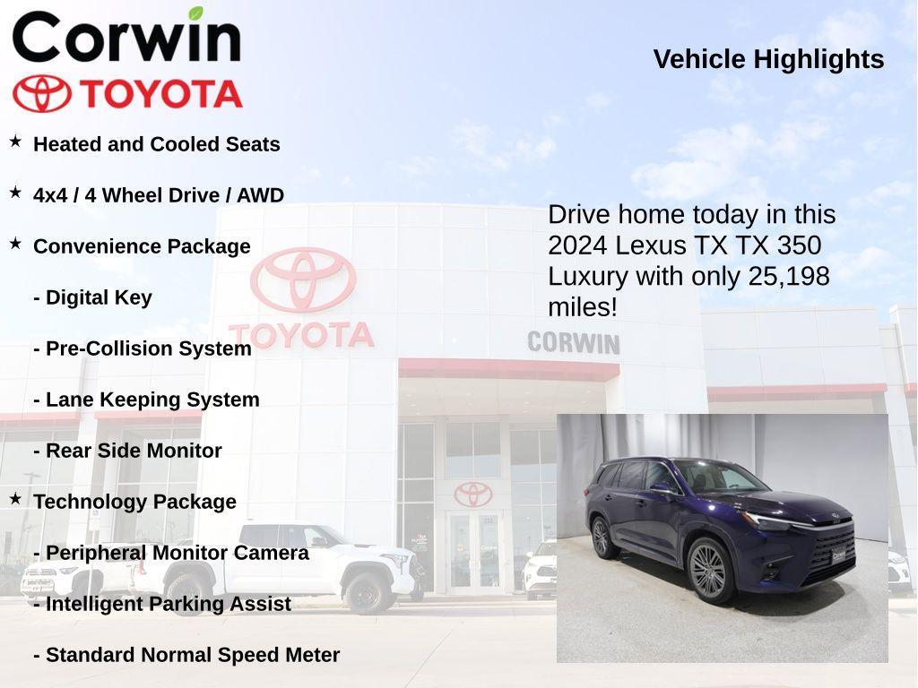 used 2024 Lexus TX 350 car, priced at $55,800