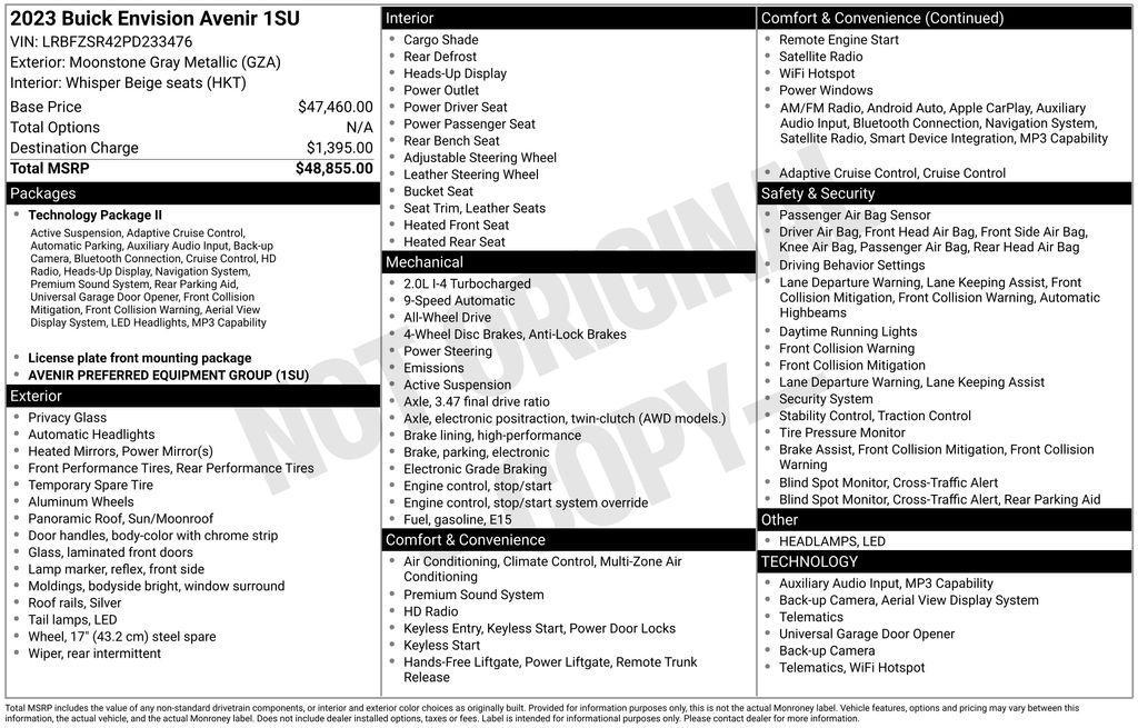 used 2023 Buick Envision car, priced at $29,659