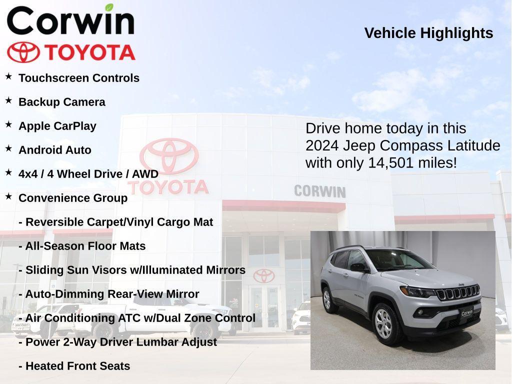 used 2024 Jeep Compass car, priced at $21,630
