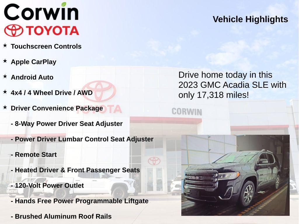 used 2023 GMC Acadia car, priced at $29,971