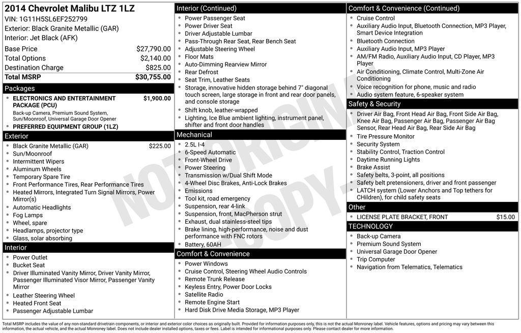 used 2014 Chevrolet Malibu car, priced at $4,984