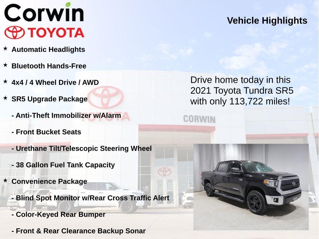 used 2021 Toyota Tundra car, priced at $33,999
