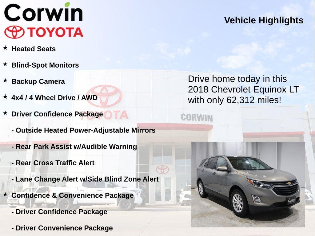 used 2018 Chevrolet Equinox car, priced at $15,688