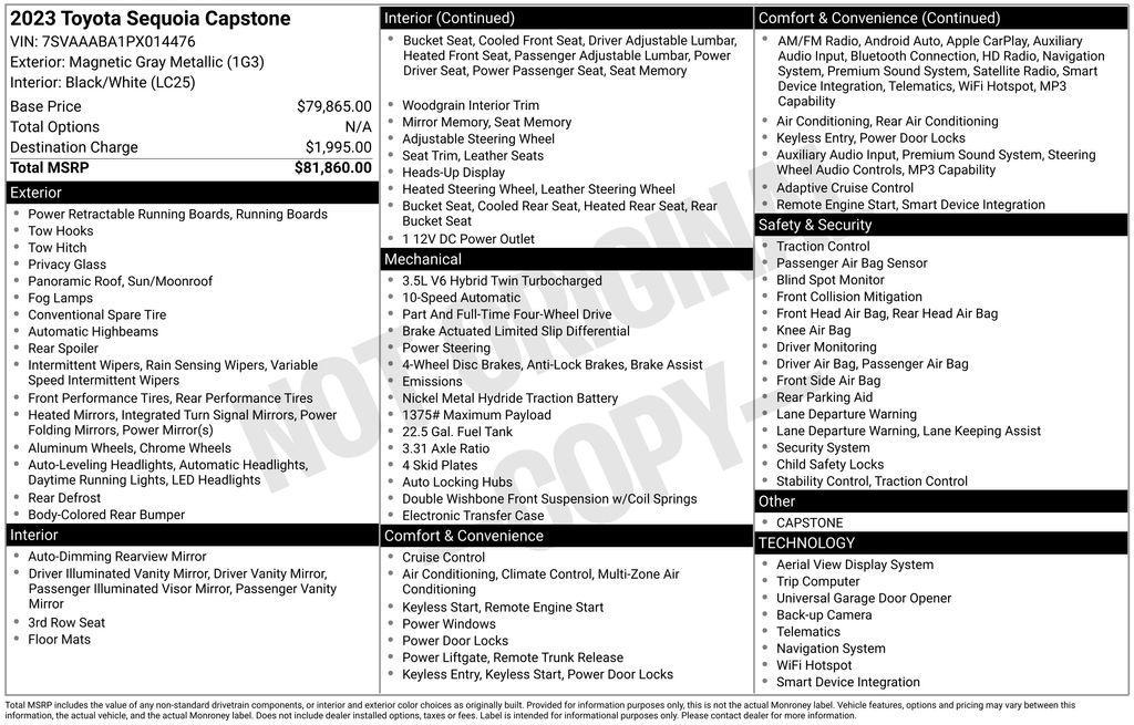 used 2023 Toyota Sequoia car, priced at $61,988