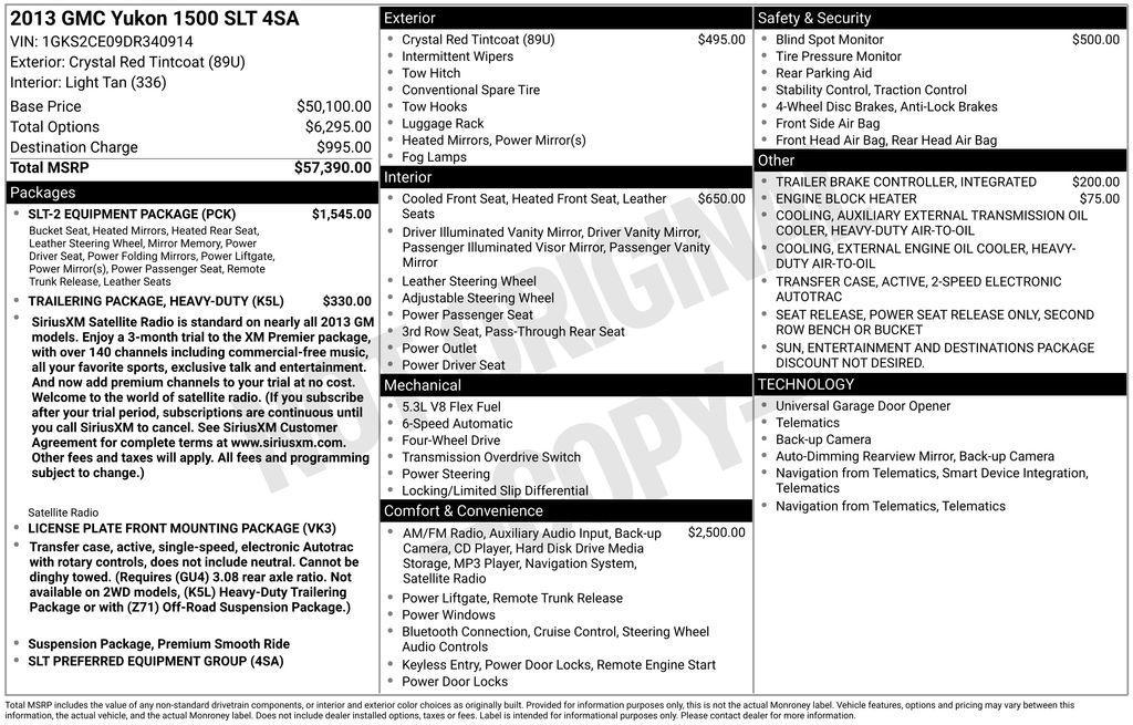 used 2013 GMC Yukon car, priced at $9,999