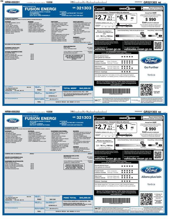 used 2016 Ford Fusion Energi car, priced at $6,900