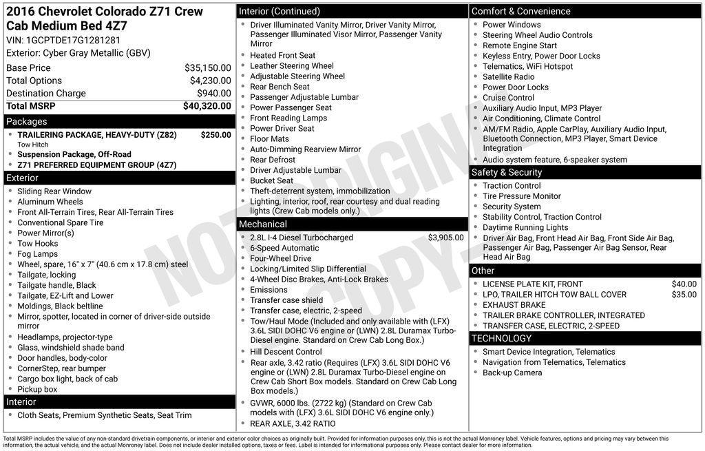 used 2016 Chevrolet Colorado car, priced at $18,617