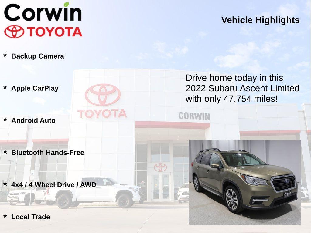 used 2022 Subaru Ascent car, priced at $27,885