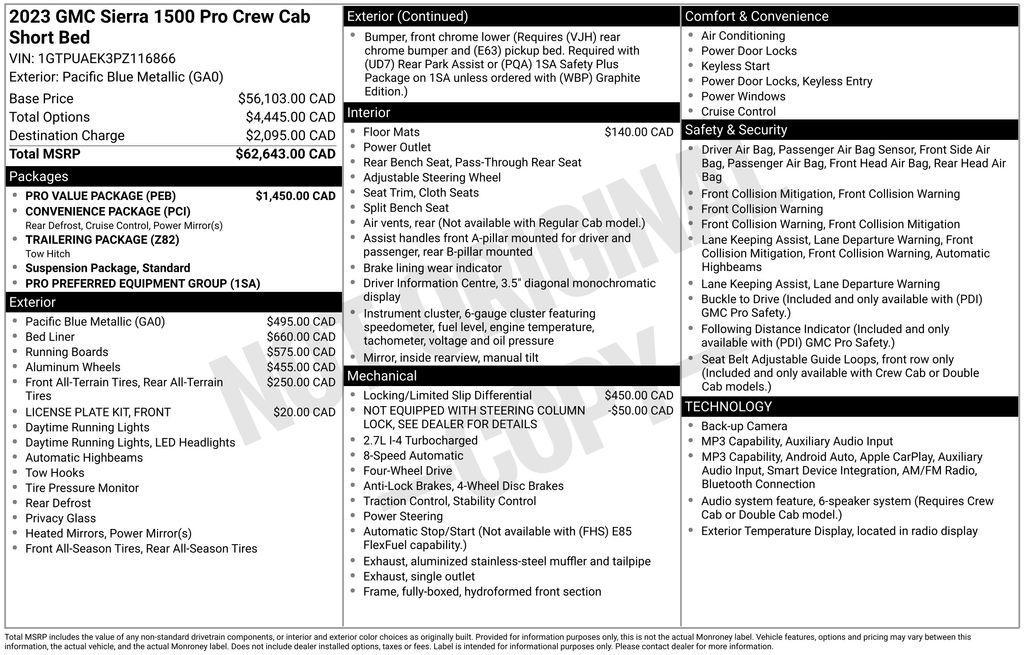 used 2023 GMC Sierra 1500 car, priced at $34,824