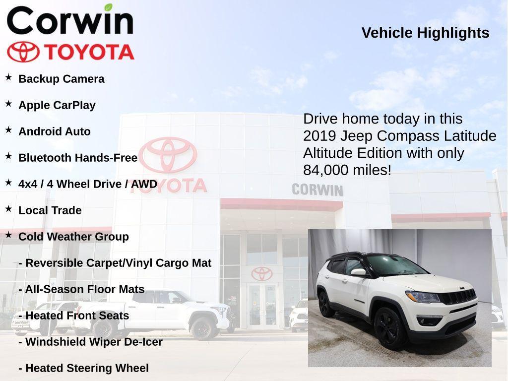 used 2019 Jeep Compass car, priced at $14,720