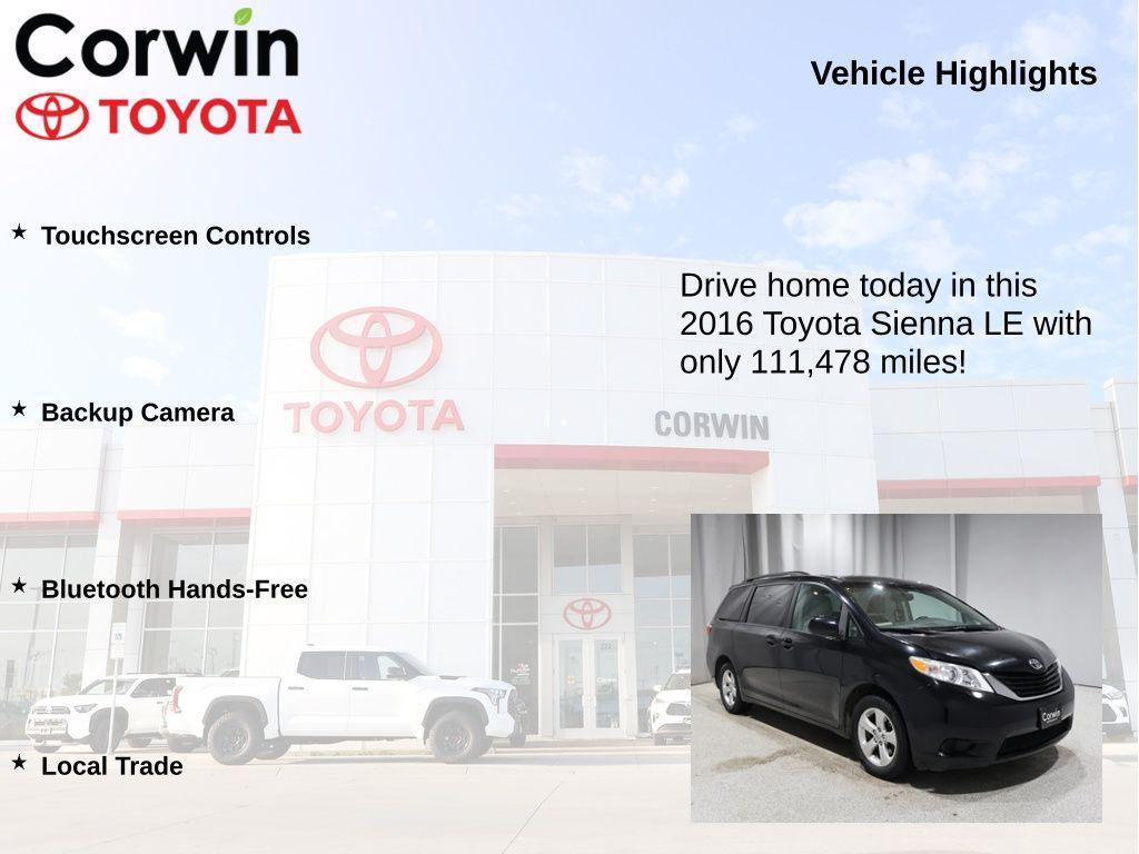 used 2016 Toyota Sienna car, priced at $13,985
