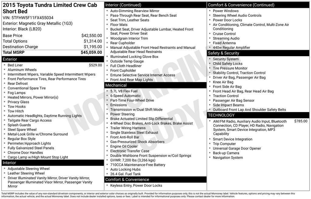 used 2015 Toyota Tundra car