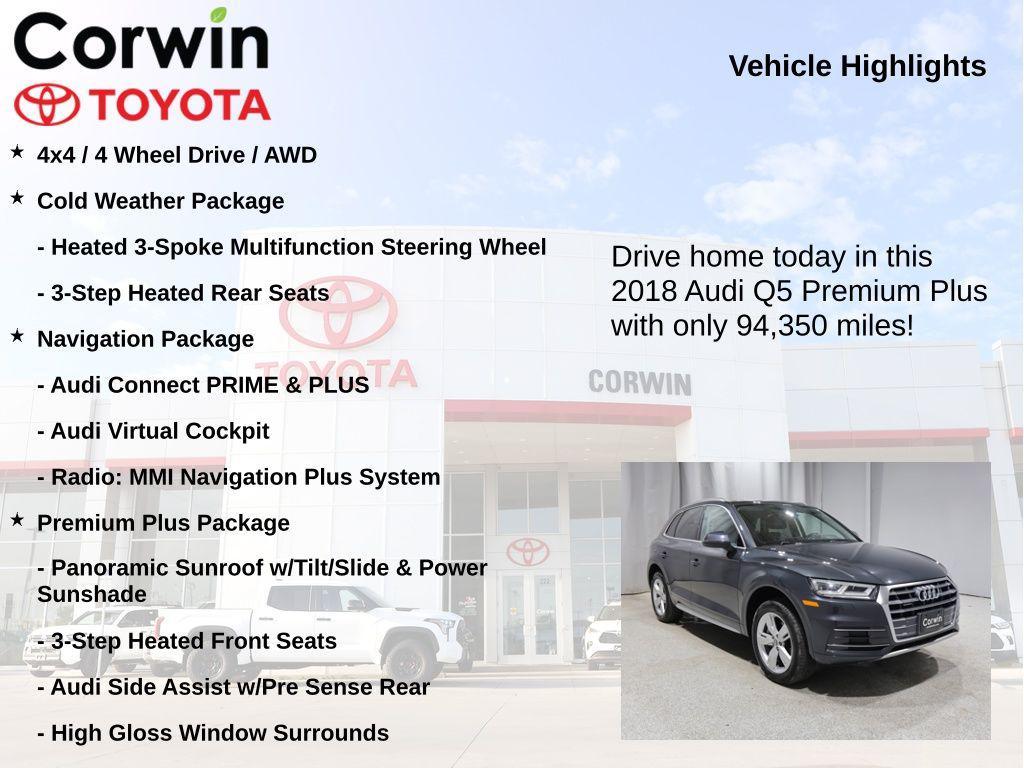 used 2018 Audi Q5 car, priced at $15,737
