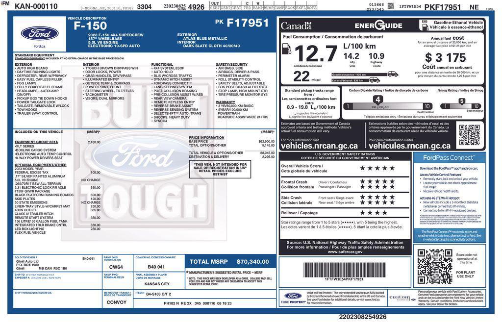 used 2023 Ford F-150 car, priced at $34,370