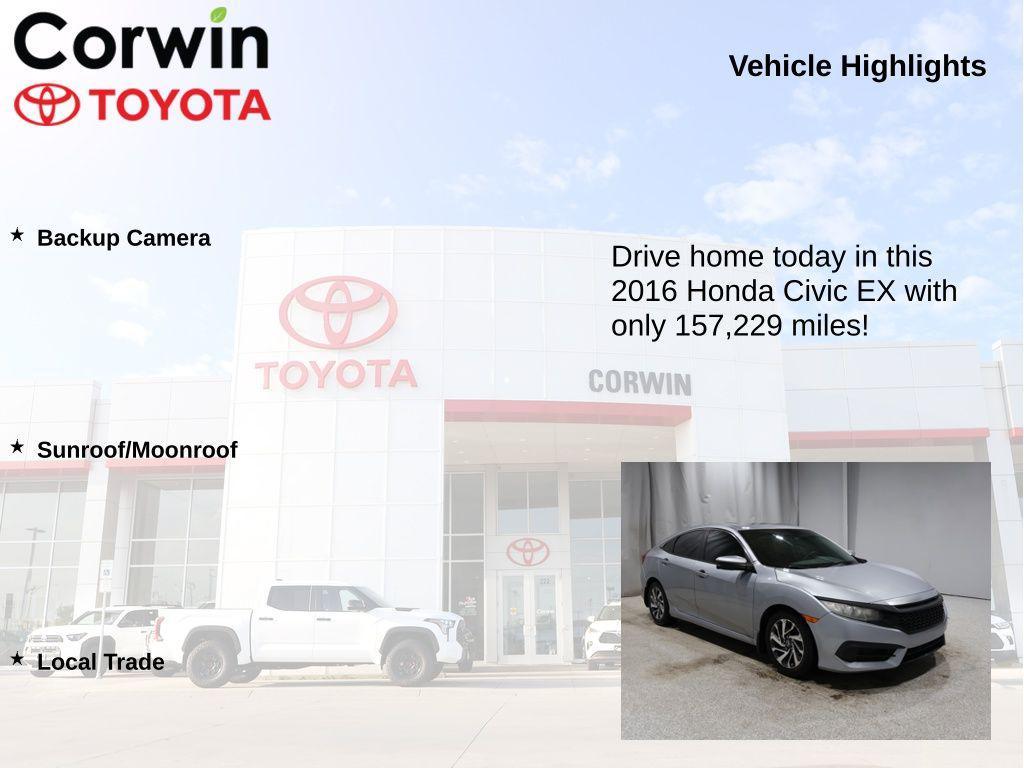 used 2016 Honda Civic car, priced at $11,135