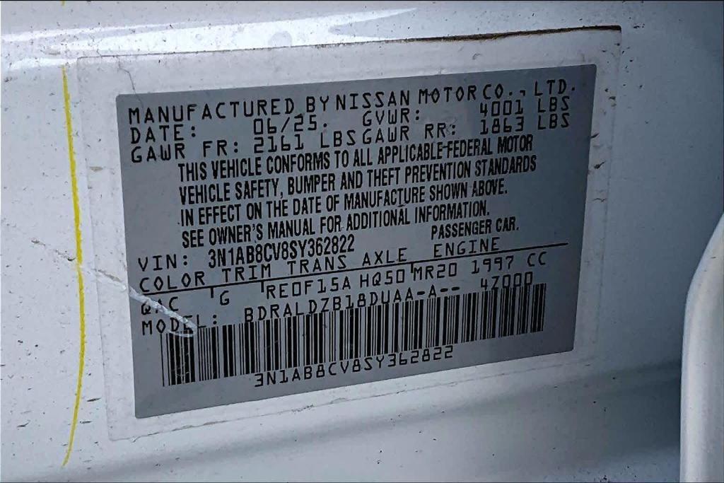 new 2025 Nissan Sentra car, priced at $22,839