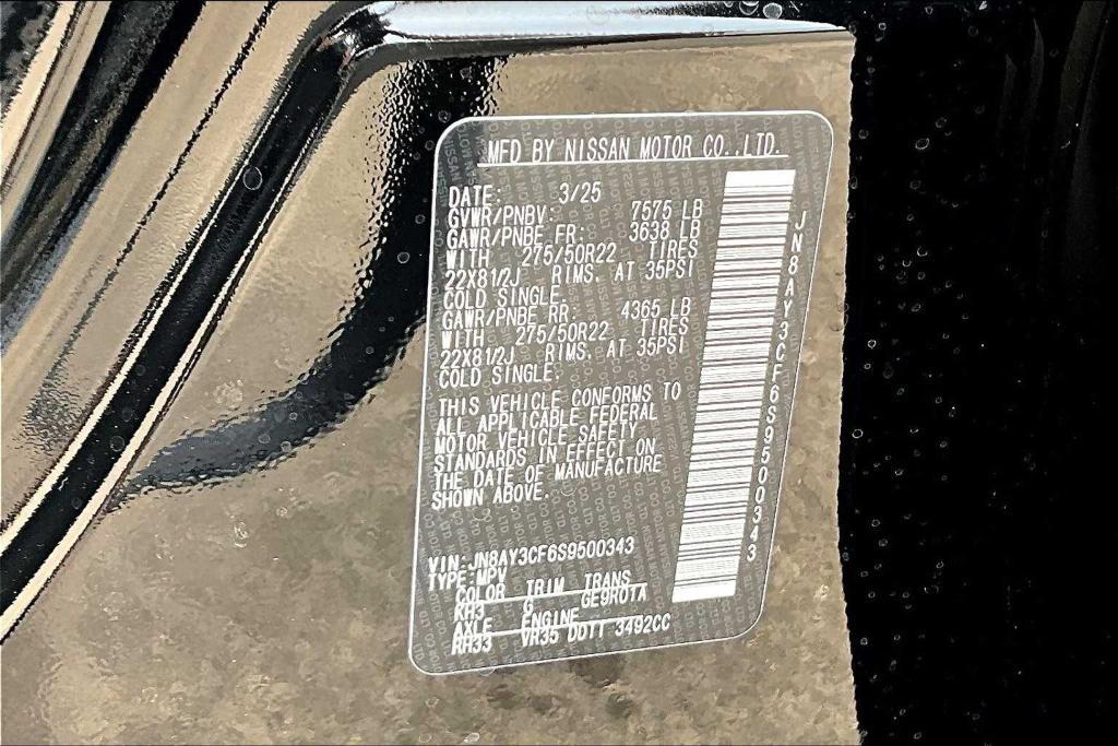 new 2025 Nissan Armada car, priced at $82,160