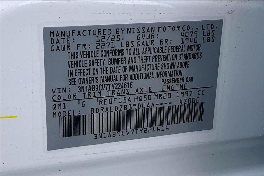 new 2026 Nissan Sentra car, priced at $21,973