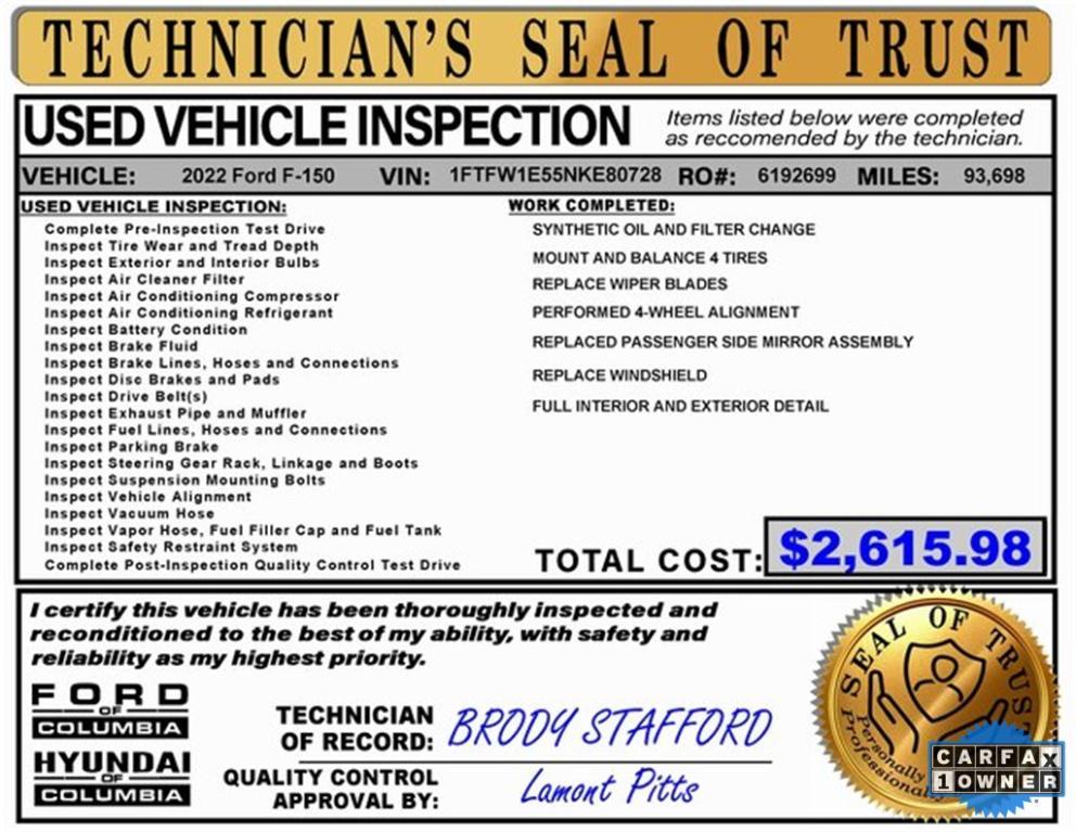 used 2022 Ford F-150 car, priced at $30,746