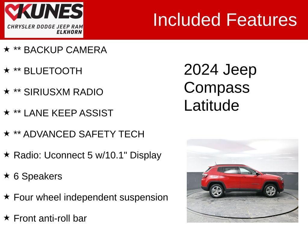 used 2024 Jeep Compass car, priced at $18,994