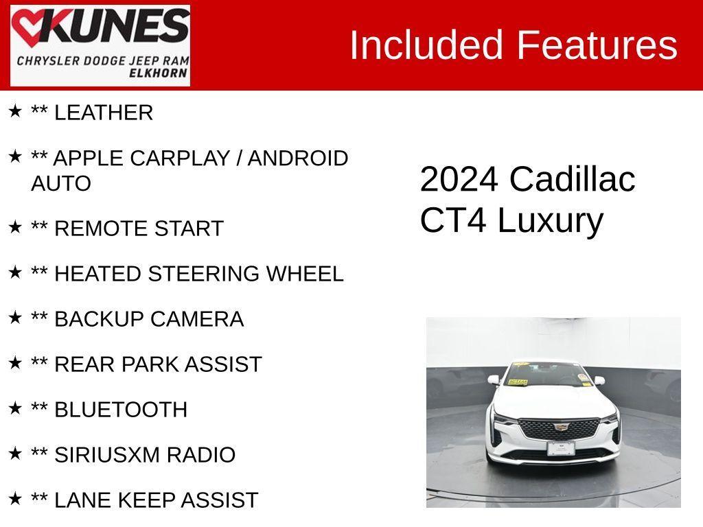 used 2024 Cadillac CT4 car, priced at $26,937
