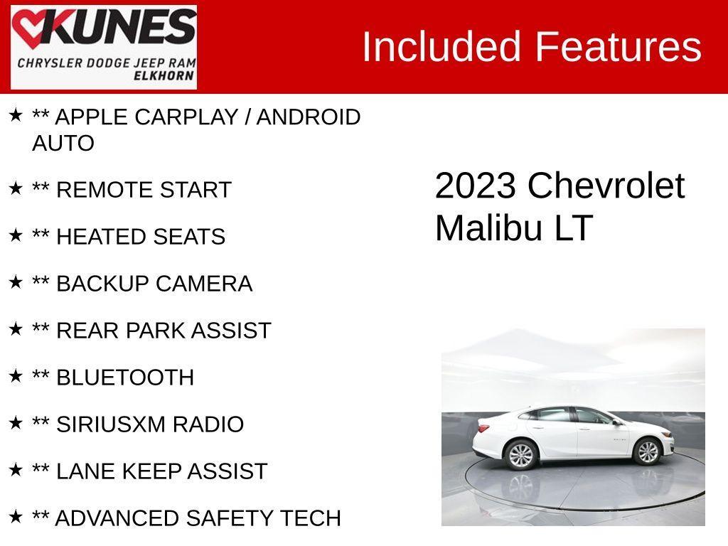 used 2023 Chevrolet Malibu car, priced at $16,538