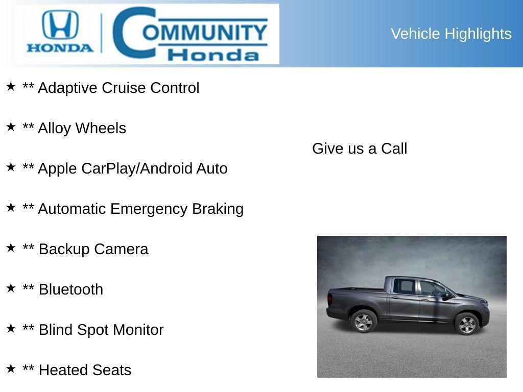 used 2025 Honda Ridgeline car, priced at $37,272