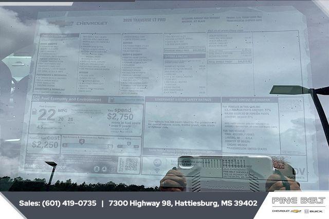 new 2026 Chevrolet Traverse car, priced at $39,153