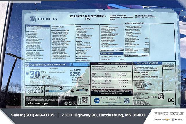 new 2026 Buick Encore GX car, priced at $29,318