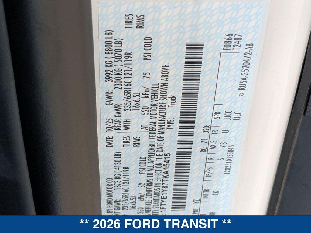 new 2026 Ford Transit-150 car, priced at $52,370