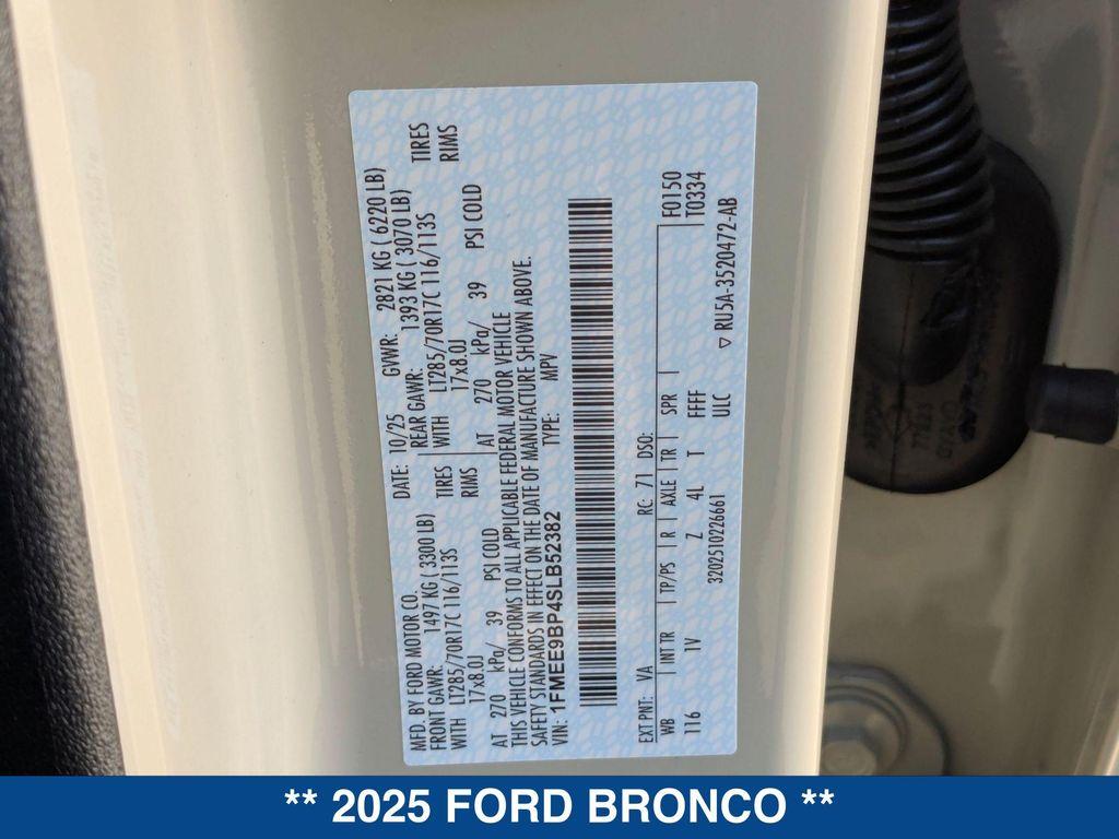 new 2025 Ford Bronco car, priced at $58,485