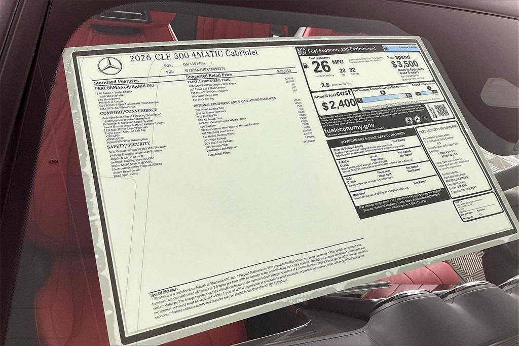 new 2026 Mercedes-Benz CLE 300 car, priced at $82,860