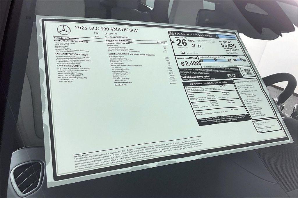 used 2026 Mercedes-Benz GLC 300 car, priced at $63,399