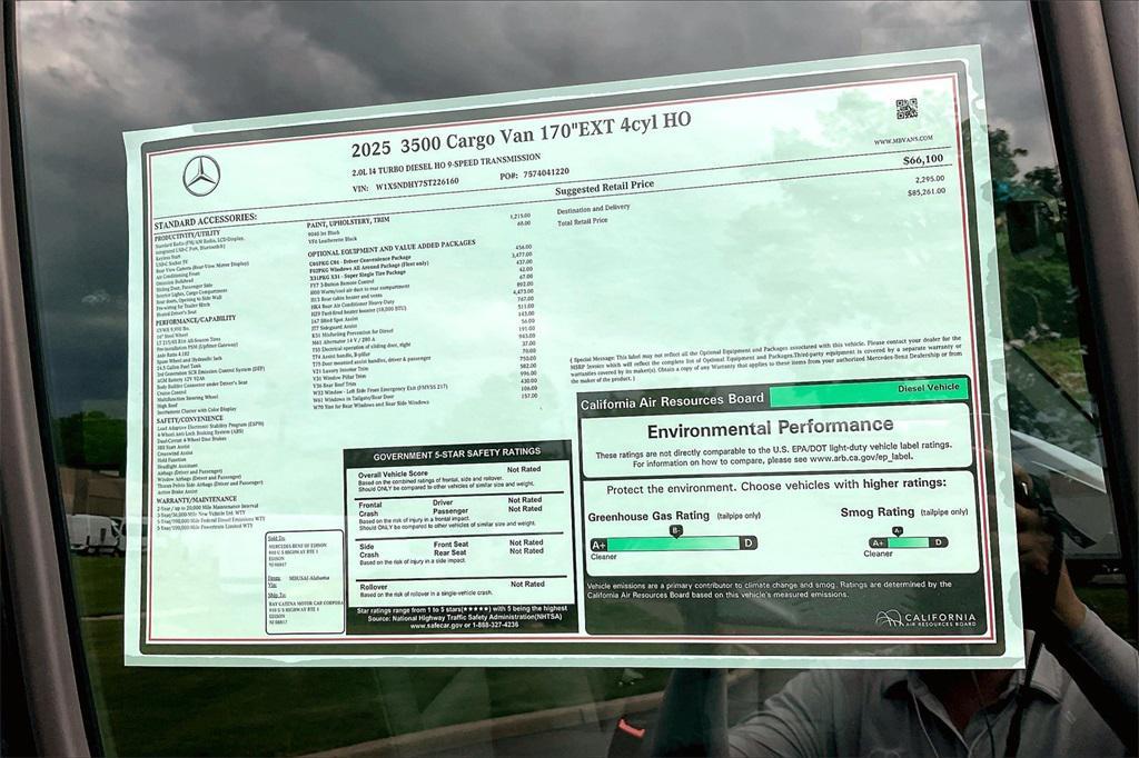 new 2025 Mercedes-Benz Sprinter 3500 car, priced at $85,261