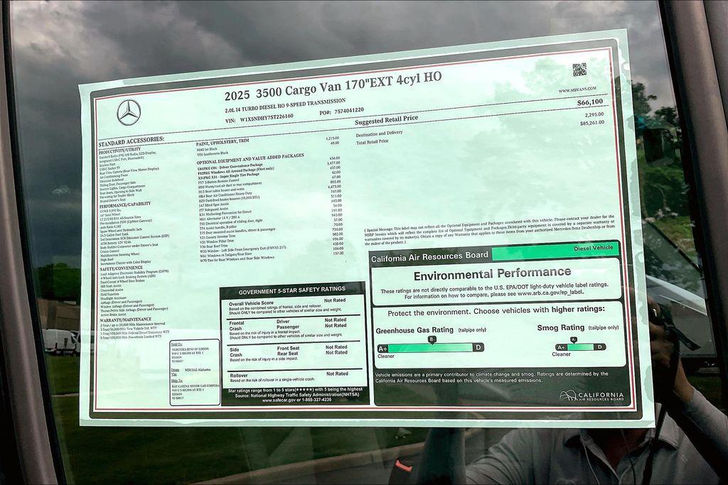 new 2025 Mercedes-Benz Sprinter 3500 car, priced at $85,261