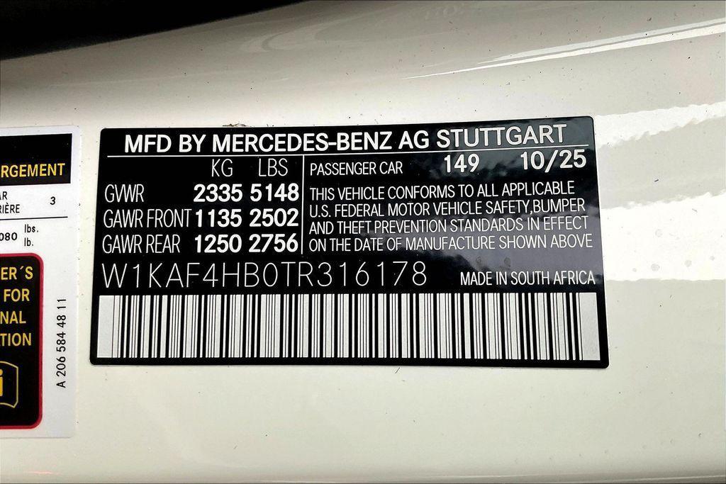 new 2026 Mercedes-Benz C-Class car, priced at $54,910