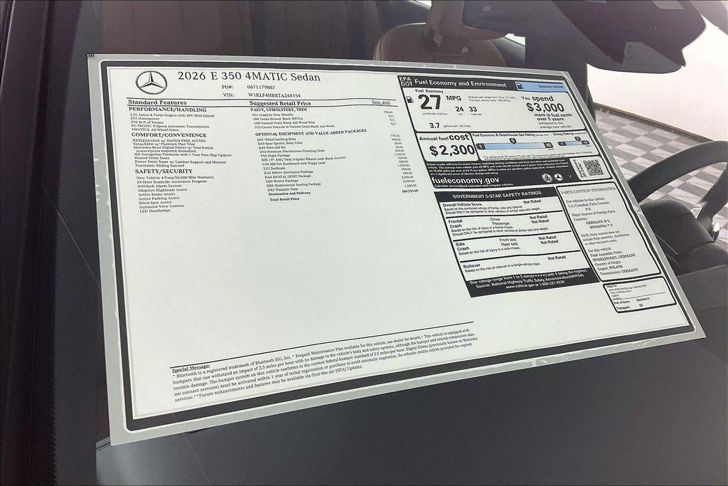 new 2026 Mercedes-Benz E-Class car, priced at $80,725