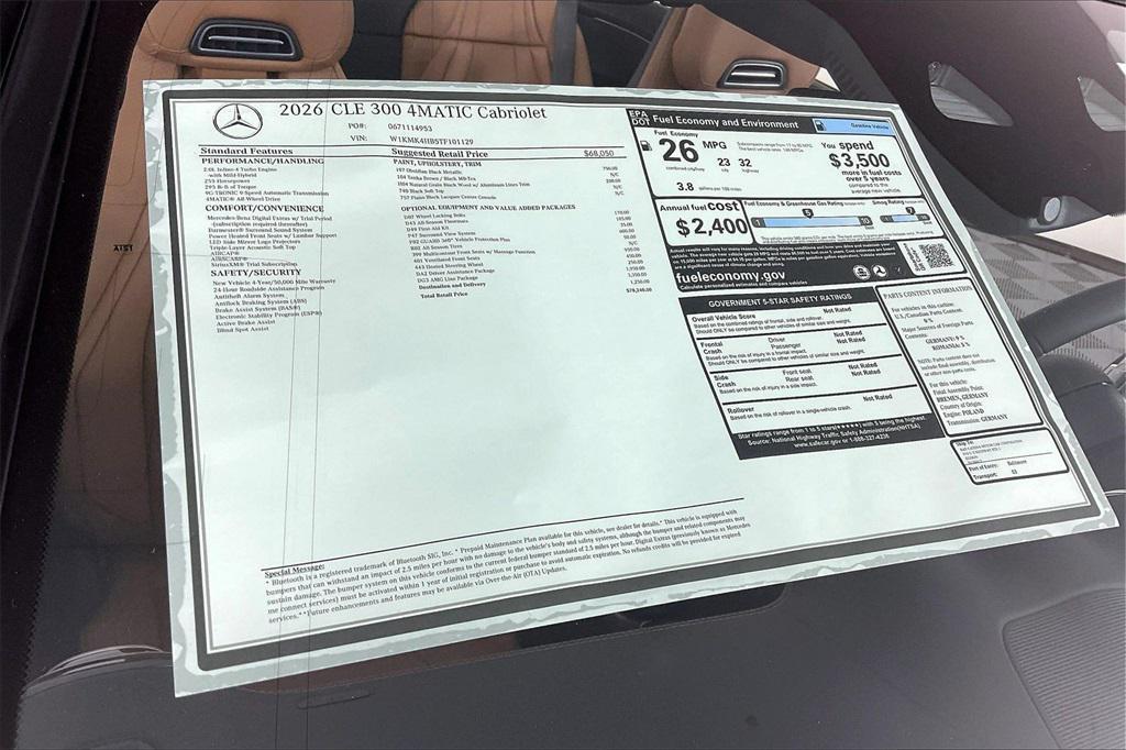 new 2026 Mercedes-Benz CLE 300 car, priced at $78,240