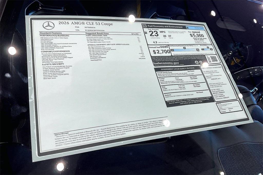 new 2026 Mercedes-Benz AMG CLE 53 car, priced at $102,350