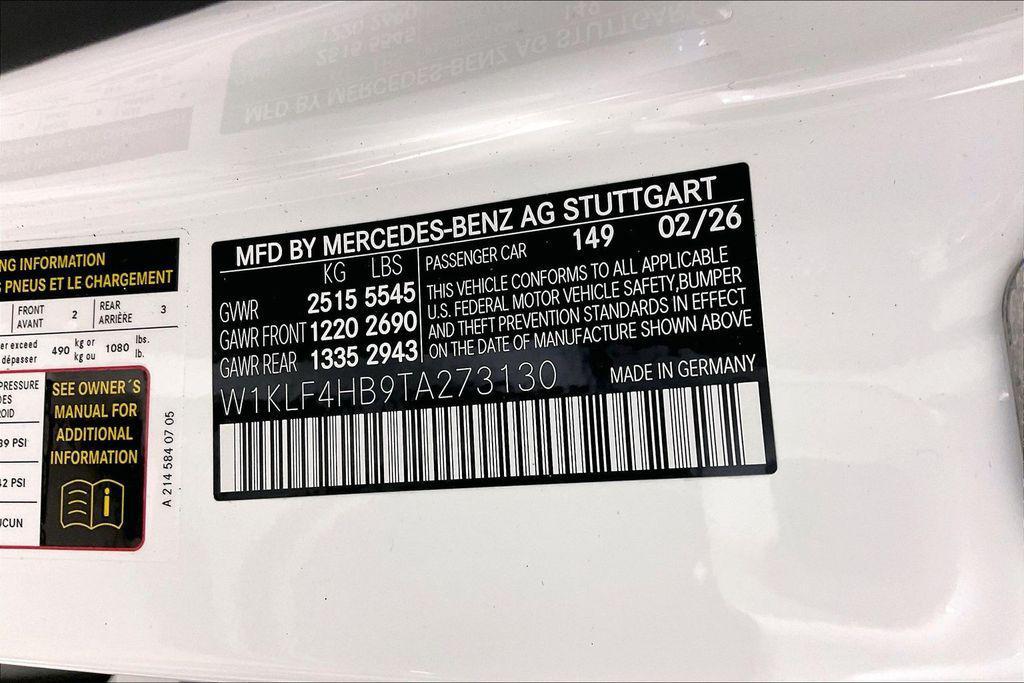 new 2026 Mercedes-Benz E-Class car, priced at $72,415