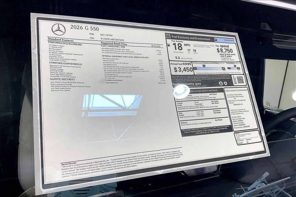 new 2026 Mercedes-Benz G-Class car, priced at $183,615