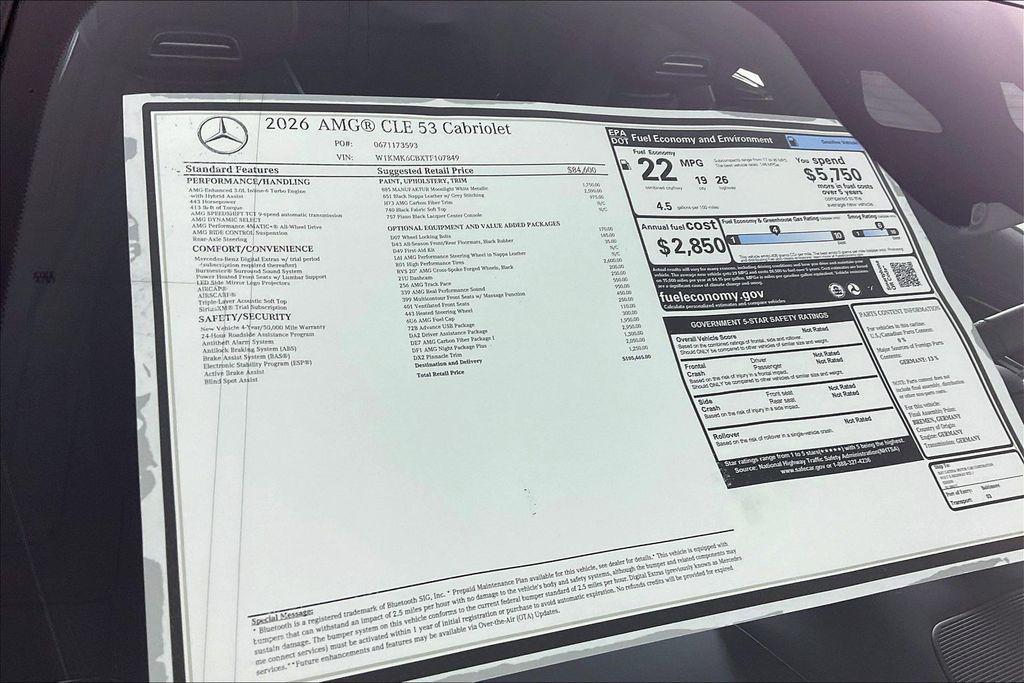 new 2026 Mercedes-Benz AMG CLE 53 car, priced at $105,465