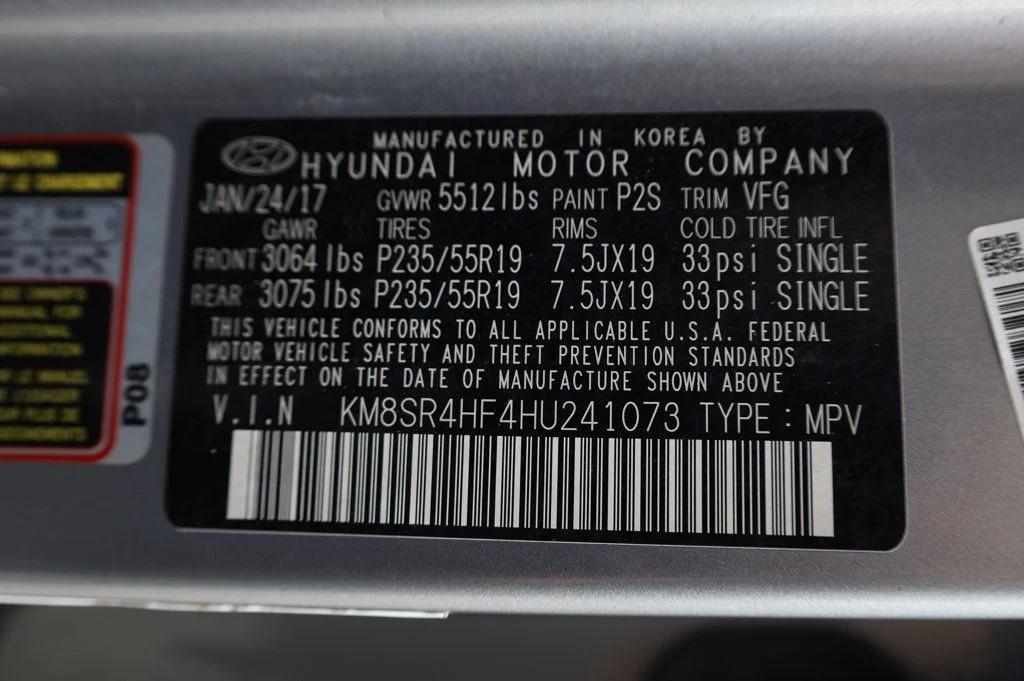 used 2017 Hyundai Santa Fe car, priced at $11,657