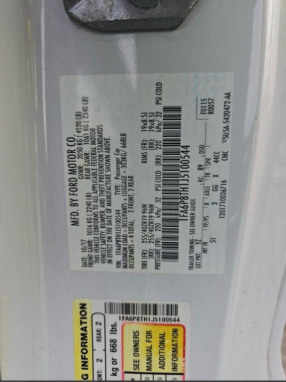 used 2018 Ford Mustang car, priced at $23,500