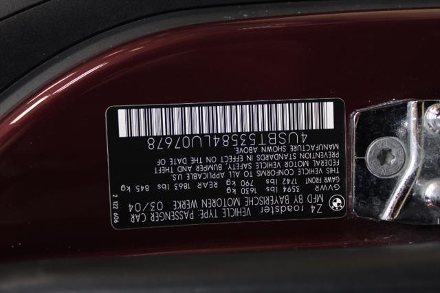 2004 Burgundy BMW Z4